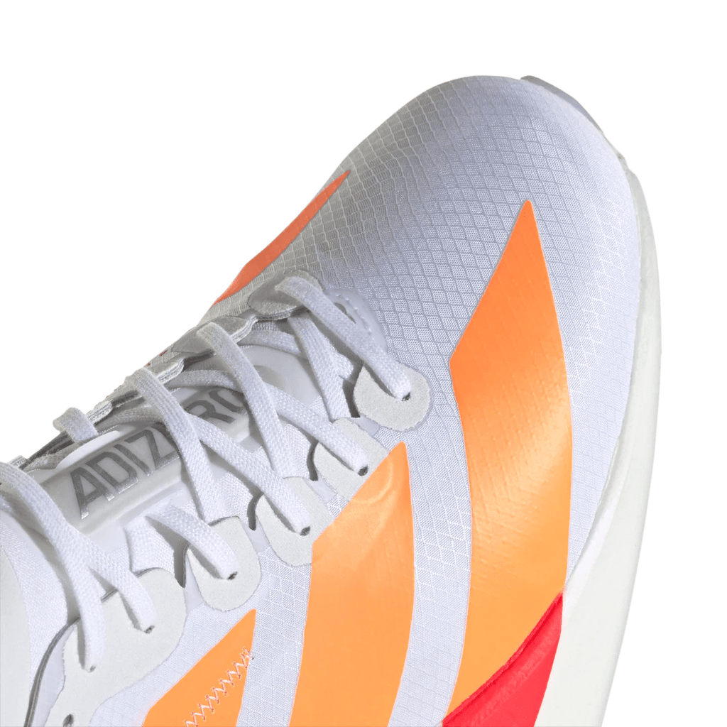 Adidas Men's Adizero Adios Pro 4 - White/Lucid Orange/Lucid Red - Interval Running