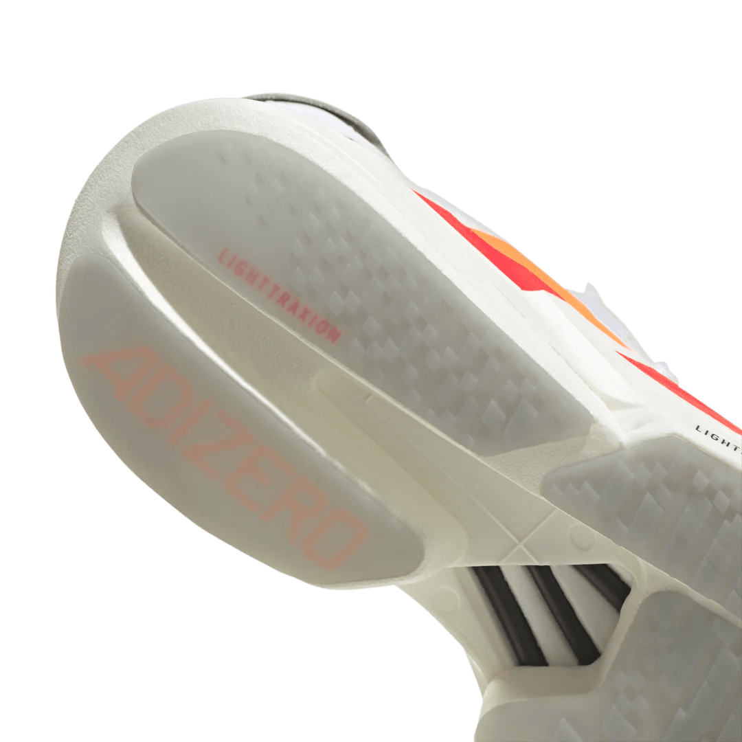 Adidas Men's Adizero Adios Pro 4 - White/Lucid Orange/Lucid Red - Interval Running