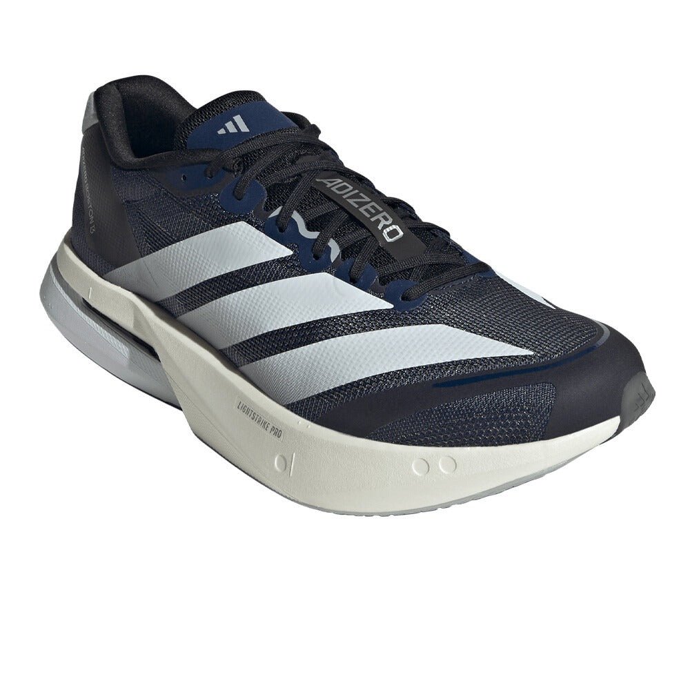 Adidas Men's Adizero Boston 13 – Core Black / Cloud White / Grey Five - Interval Running