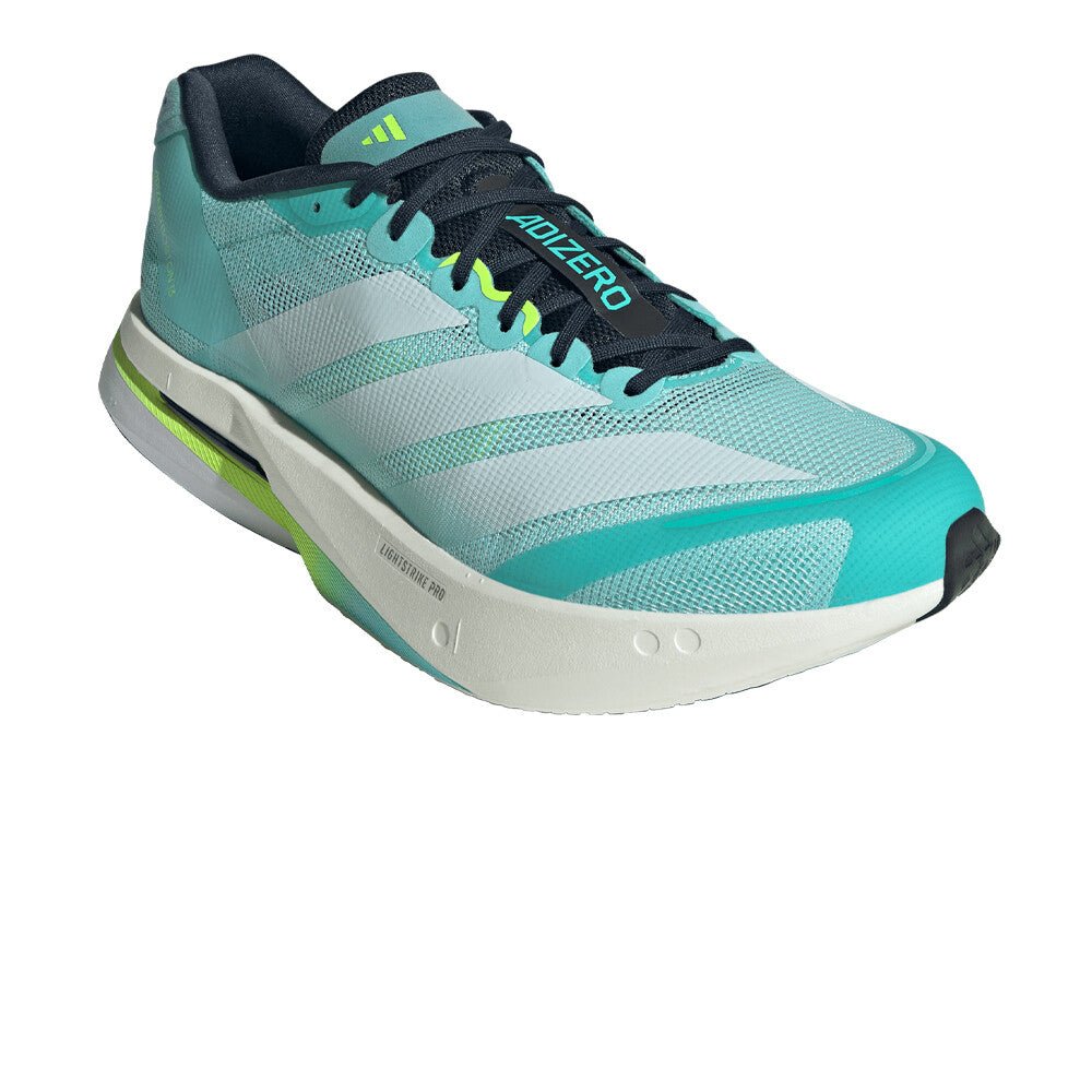 Adidas Men's Adizero Boston 13 – flash aqua / cloud white / lucid lemon - Interval Running