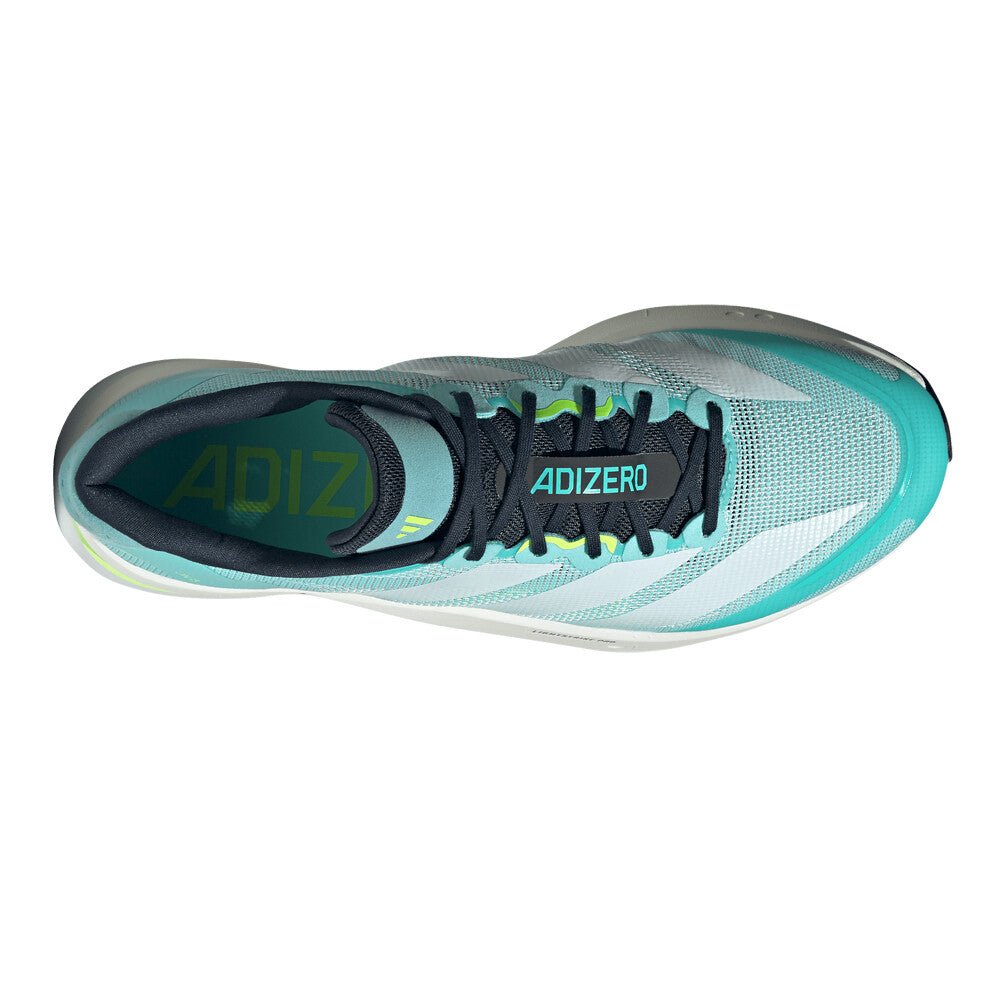 Adidas Men's Adizero Boston 13 – flash aqua / cloud white / lucid lemon - Interval Running