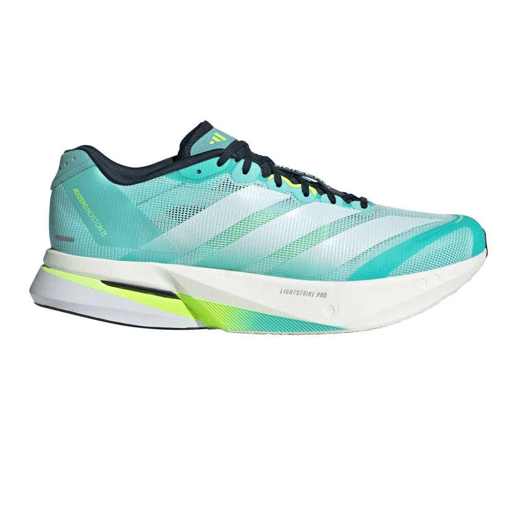 Adidas Men's Adizero Boston 13 – flash aqua / cloud white / lucid lemon - Interval Running