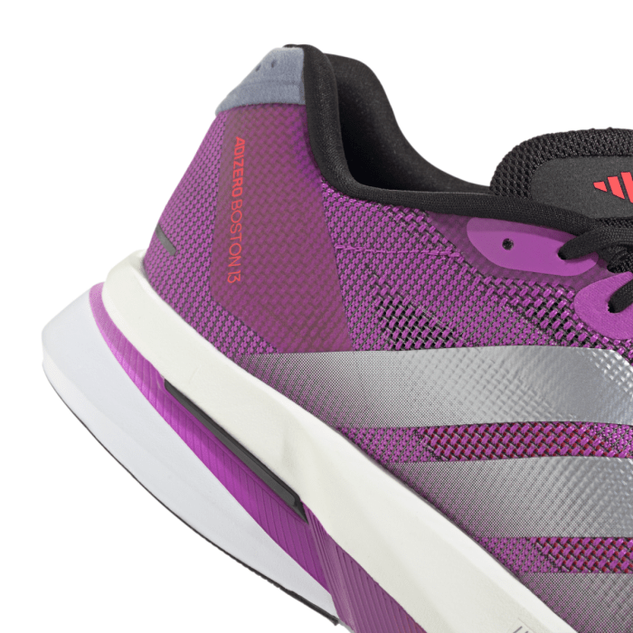 Adidas Men's Adizero Boston 13 – Purple Burst / Silver Met / Lucid Red - Interval Running