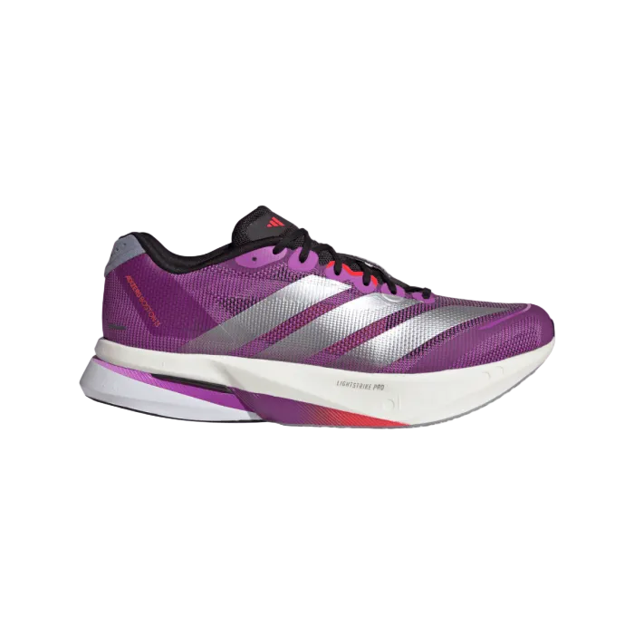 Adidas Men's Adizero Boston 13 – Purple Burst / Silver Met / Lucid Red - Interval Running