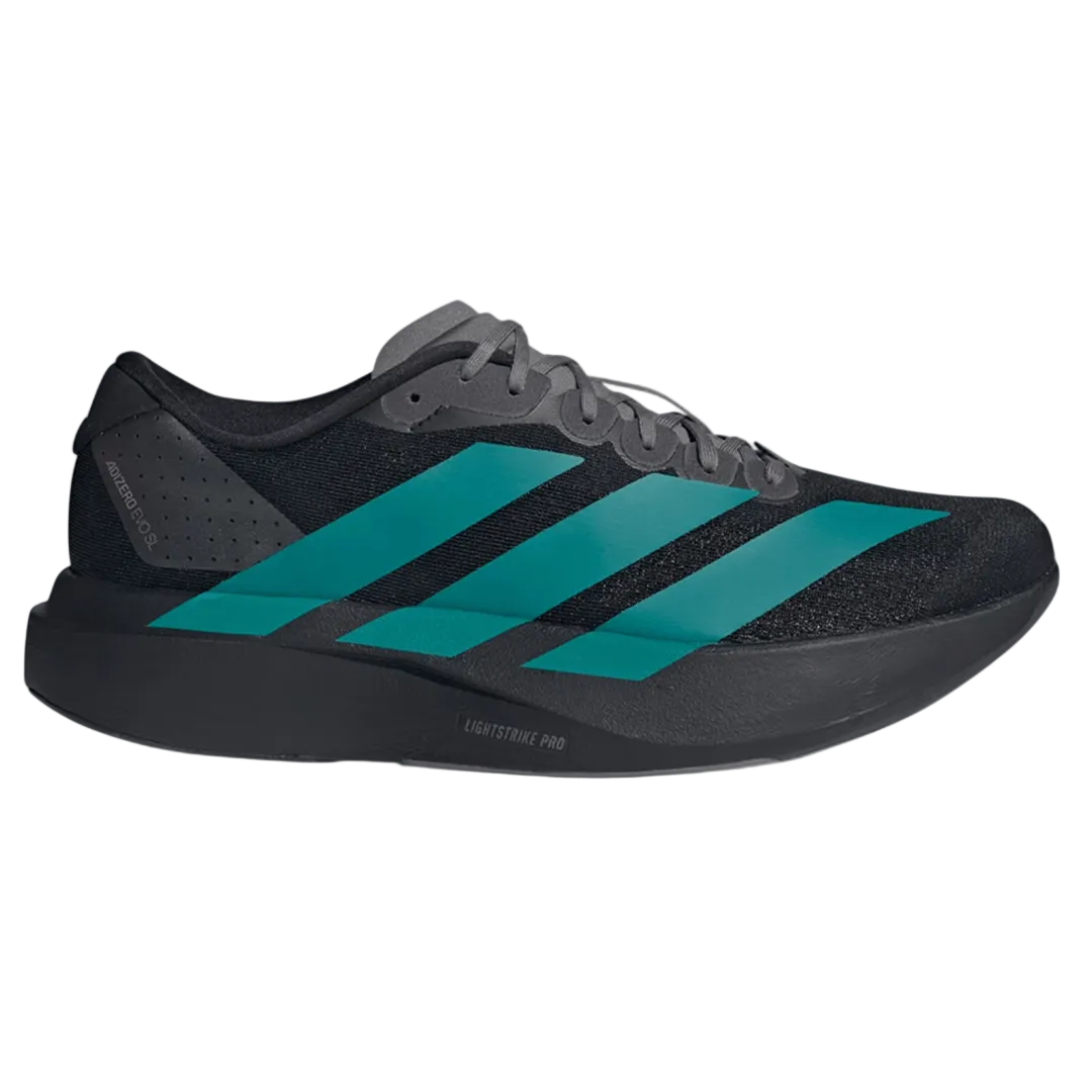 Adidas Men's Adizero Evo SL – Core Black / Pure Teal / Grey Four - Interval Running