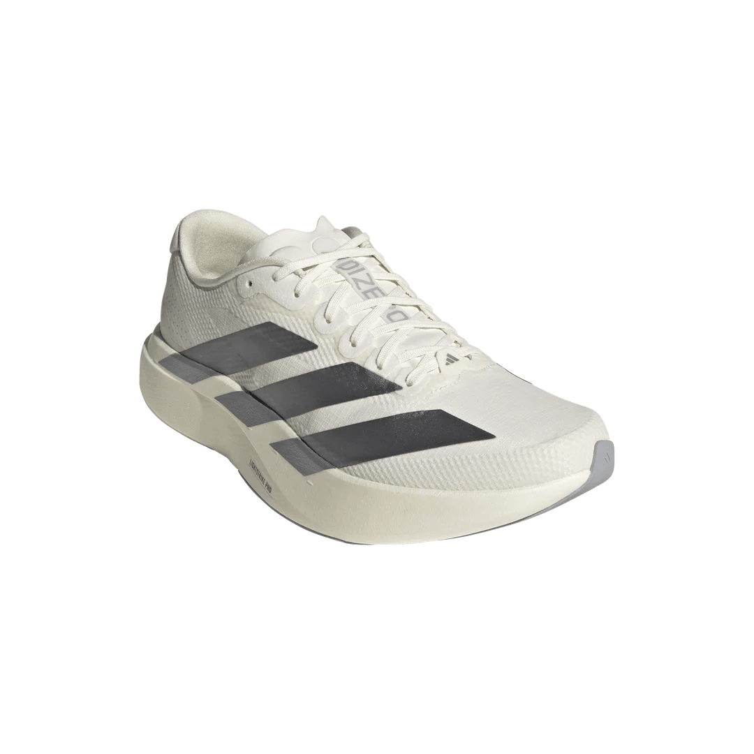 Adidas Men's Adizero Evo SL – Core White/Core White/Halo Silver - Interval Running
