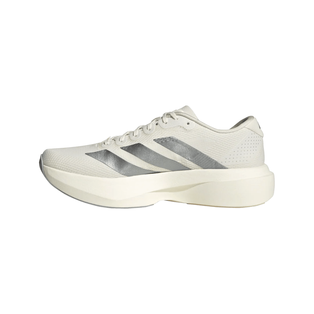 Adidas Men's Adizero Evo SL – Core White/Core White/Halo Silver - Interval Running