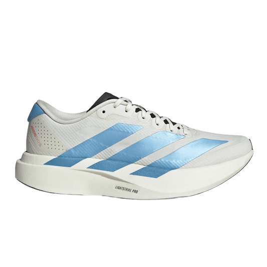 Adidas Men's Adizero Evo SL Woven – Off White / Light Blue / Off White - Interval Running