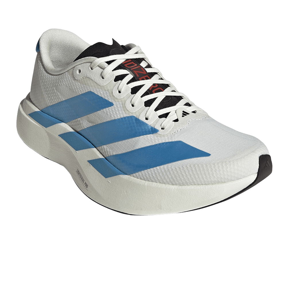 Adidas Men's Adizero Evo SL Woven – Off White / Light Blue / Off White - Interval Running
