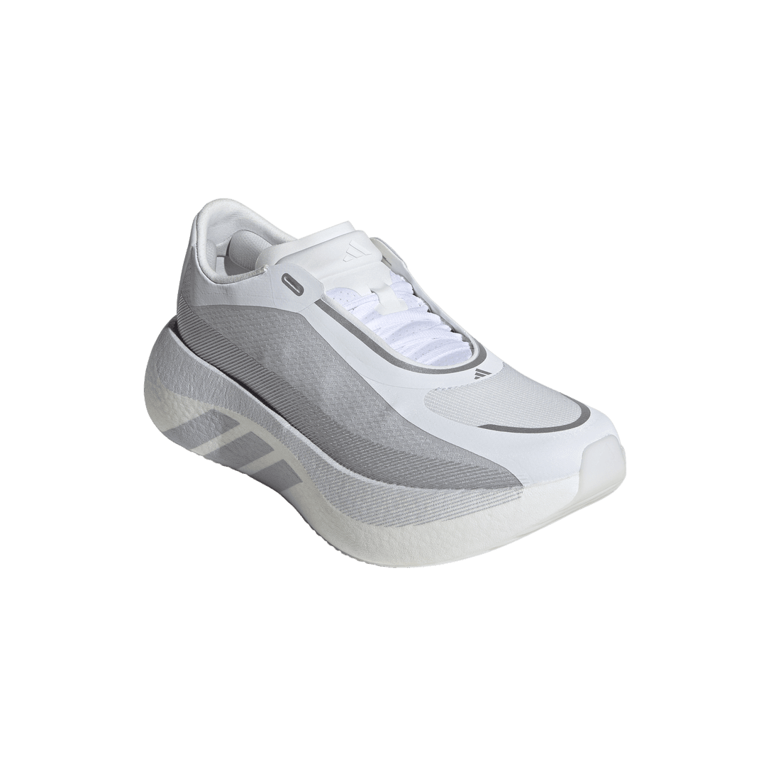 Adidas Men's Hyperboost Edge – White/Light Solid Grey/Silver Metallic - Interval Running