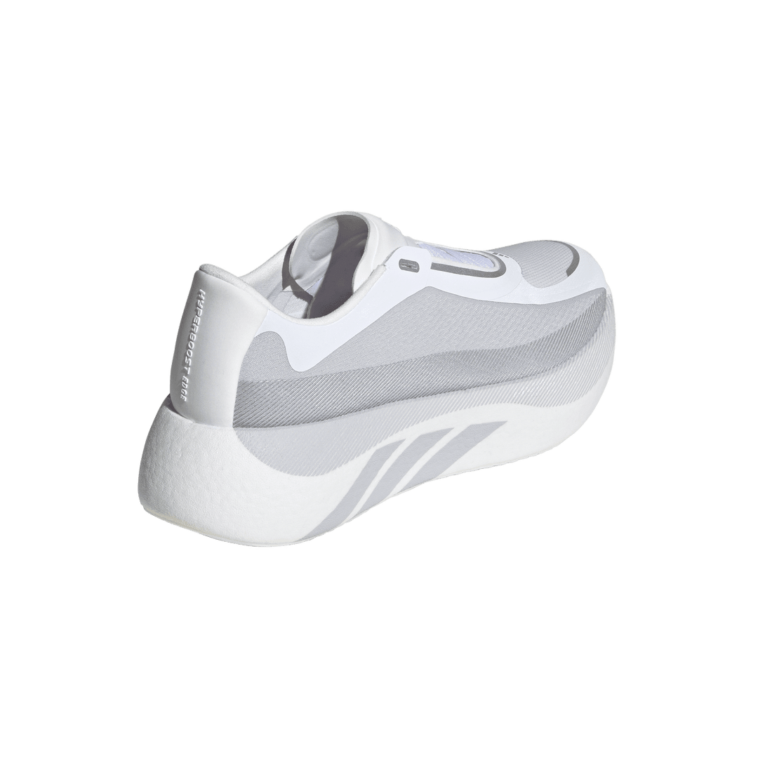 Adidas Men's Hyperboost Edge – White/Light Solid Grey/Silver Metallic - Interval Running