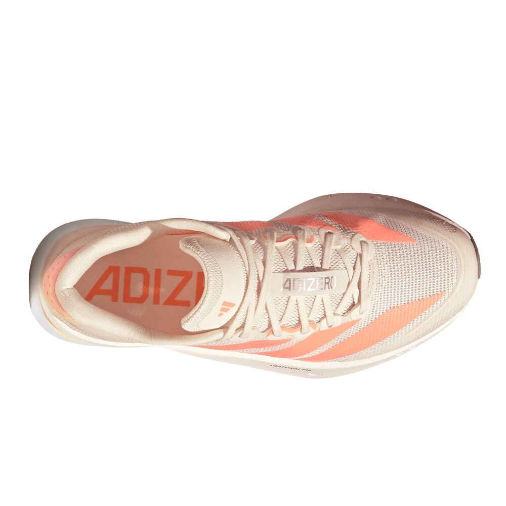 Adidas Women's Adizero Boston 13 - Off White / Beam Orange / Acid Orange - Interval Running