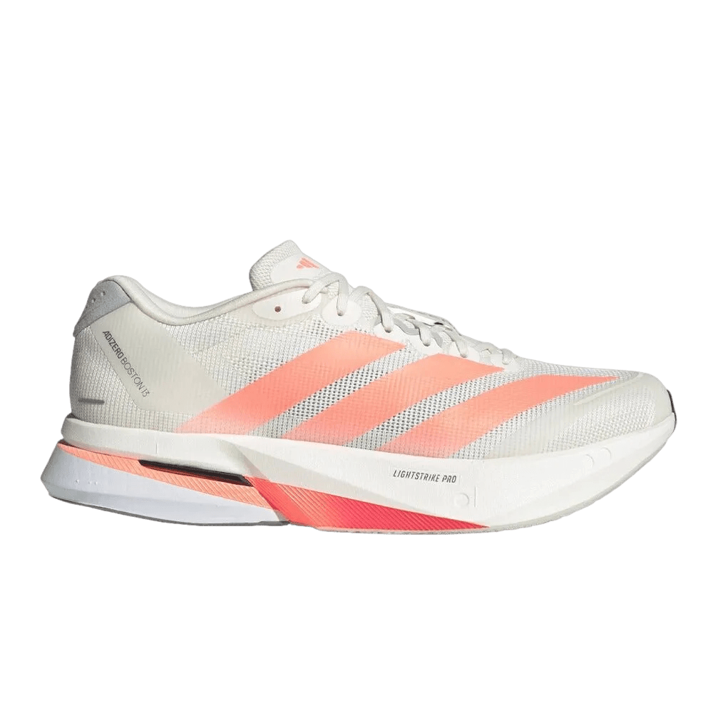 Adidas Women's Adizero Boston 13 - Off White / Beam Orange / Acid Orange - Interval Running
