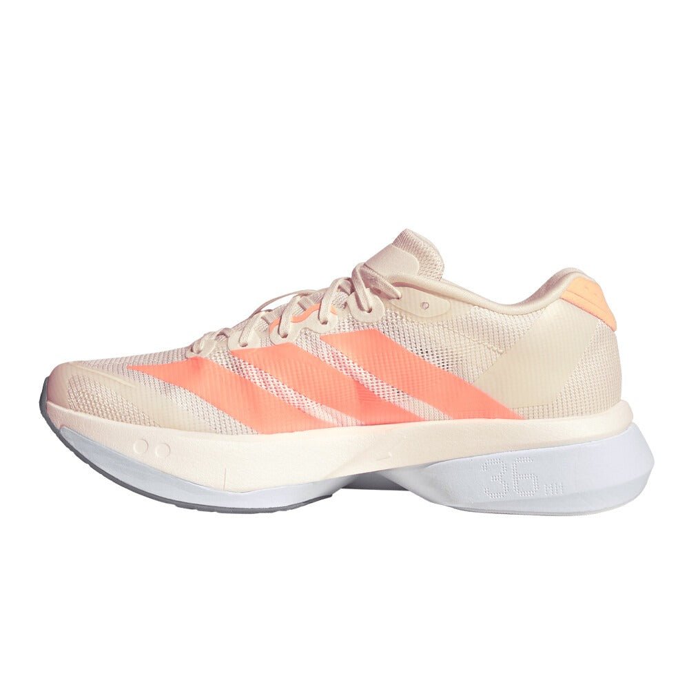 Adidas Women's Adizero Boston 13 - Off White / Beam Orange / Acid Orange - Interval Running