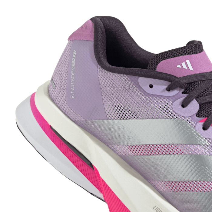 Adidas Women's Adizero Boston 13 - Powder Plum / Silver Metallic / Shock Pink - Interval Running