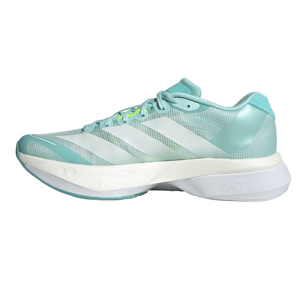 Adidas Women's Adizero Boston 13 - semi flash aqua / zero metalic / lucid lemon - Interval Running