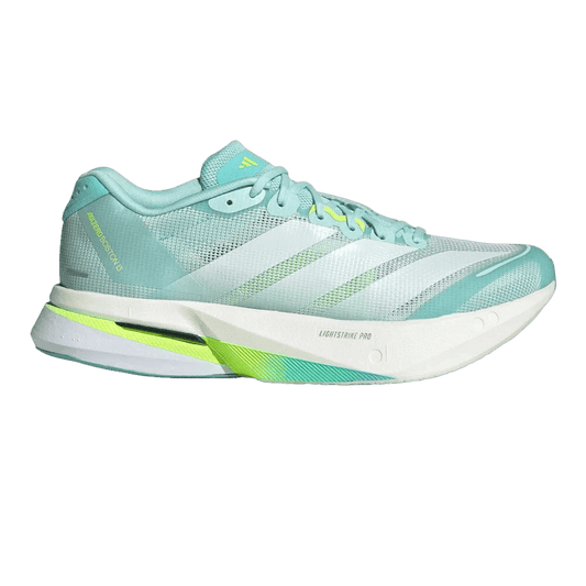 Adidas Women's Adizero Boston 13 - semi flash aqua / zero metalic / lucid lemon - Interval Running