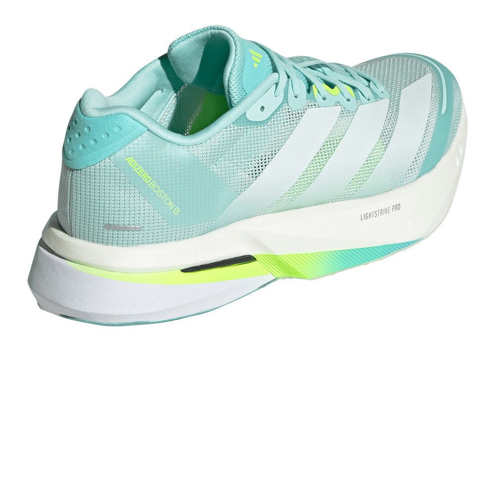 Adidas Women's Adizero Boston 13 - semi flash aqua / zero metalic / lucid lemon - Interval Running