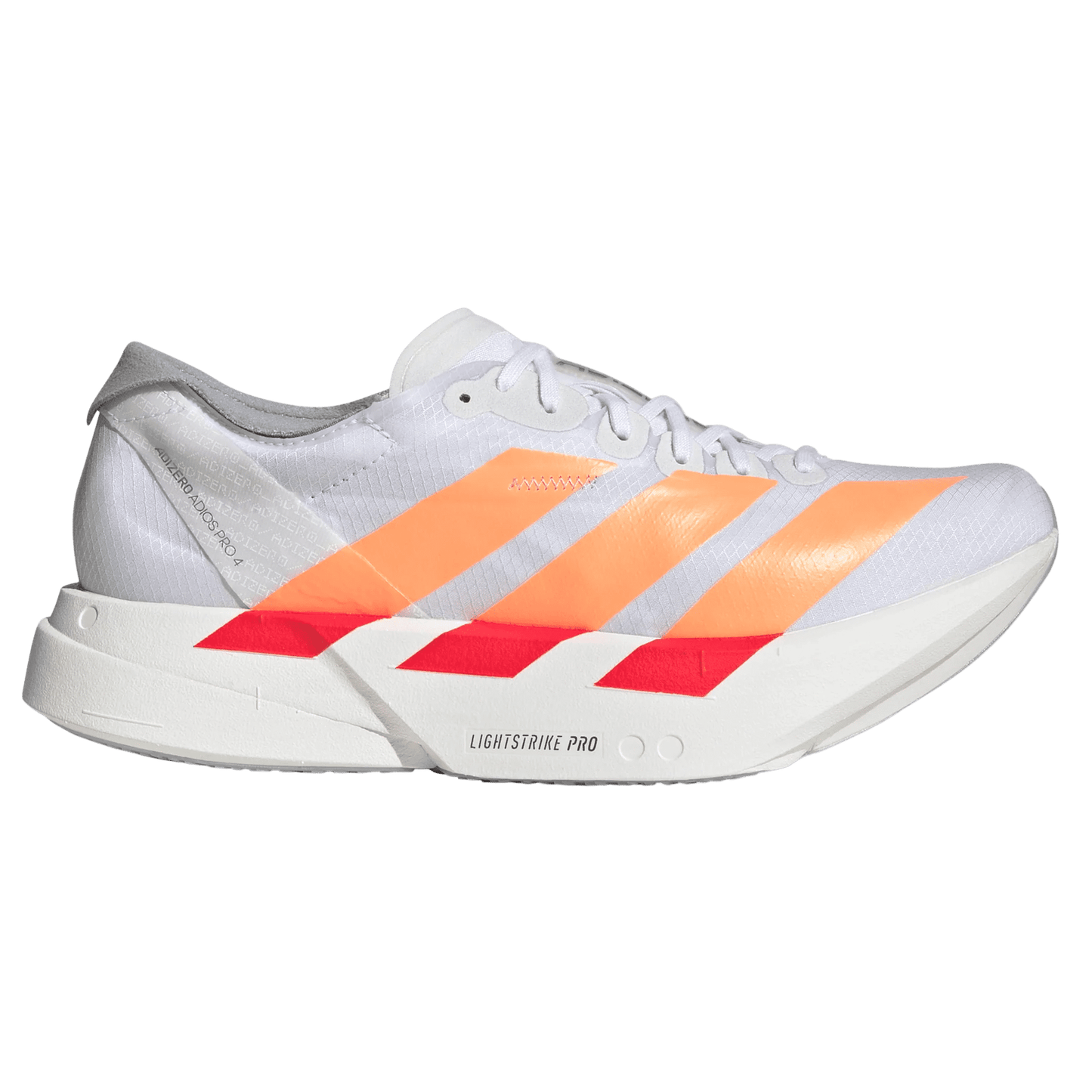 Adidas Women's Adizero Pro 4 - Footwear White/Beam Orange/Lucid Red - Interval Running