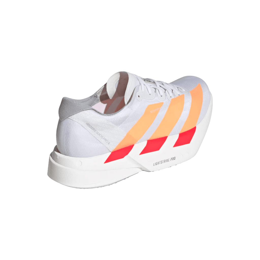 Adidas Women's Adizero Pro 4 - Footwear White/Beam Orange/Lucid Red - Interval Running