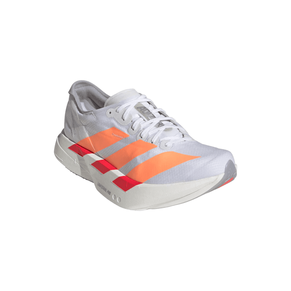 Adidas Women's Adizero Pro 4 - Footwear White/Beam Orange/Lucid Red - Interval Running