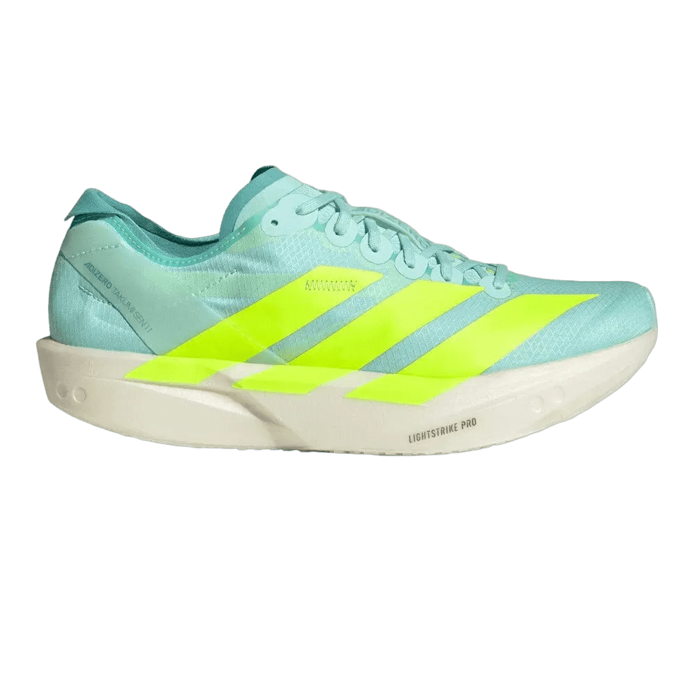 Adidas Women's Adizero Takumi Sen 11 - Semi Flash Aqua / Lucid Lemon / Flash Aqua - Interval Running