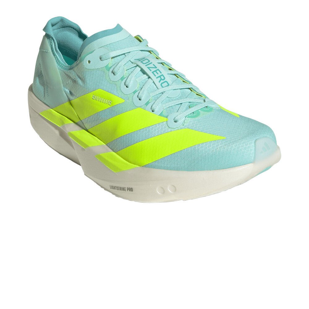 Adidas Women's Adizero Takumi Sen 11 - Semi Flash Aqua / Lucid Lemon / Flash Aqua - Interval Running