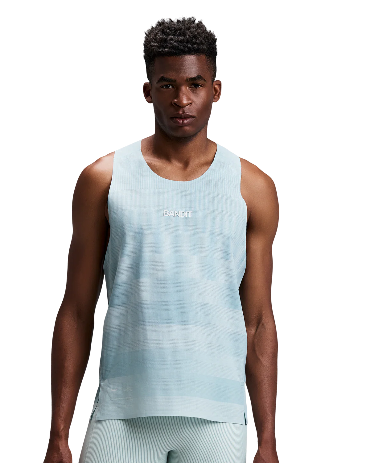 Bandit Men's CoolGrid™ Training Singlet with Flopack™ - Growing Grid - Lagoon / Mist