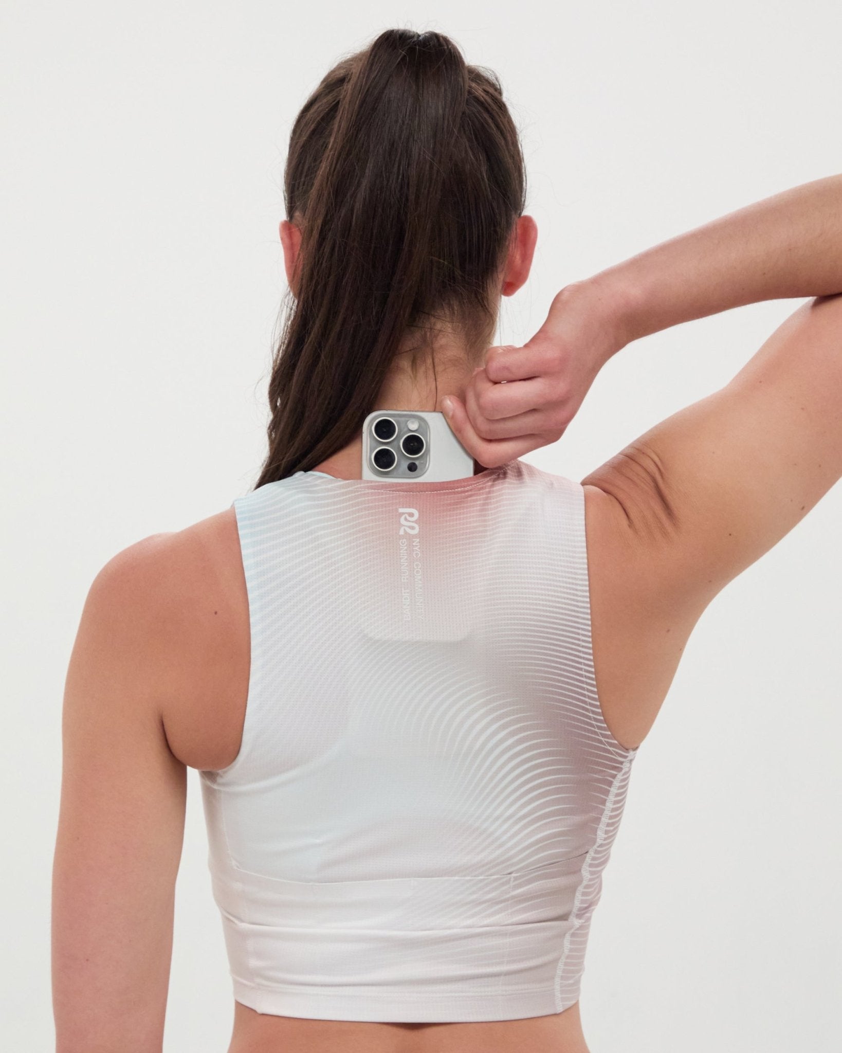 Bandit Ares™ Zip Front Race Crop - Minty Blue Gradient - Interval Running