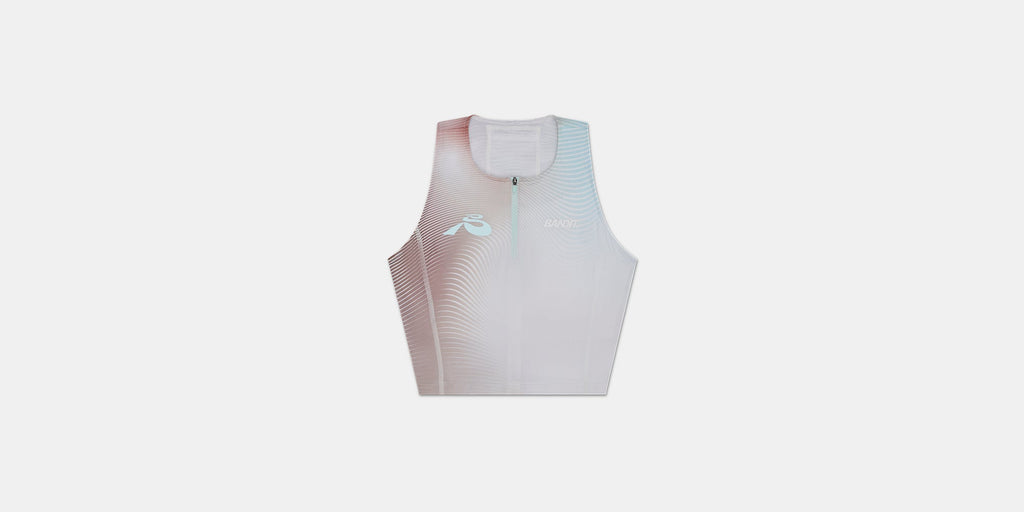 Bandit Ares™ Zip Front Race Crop - Minty Blue Gradient - Interval Running
