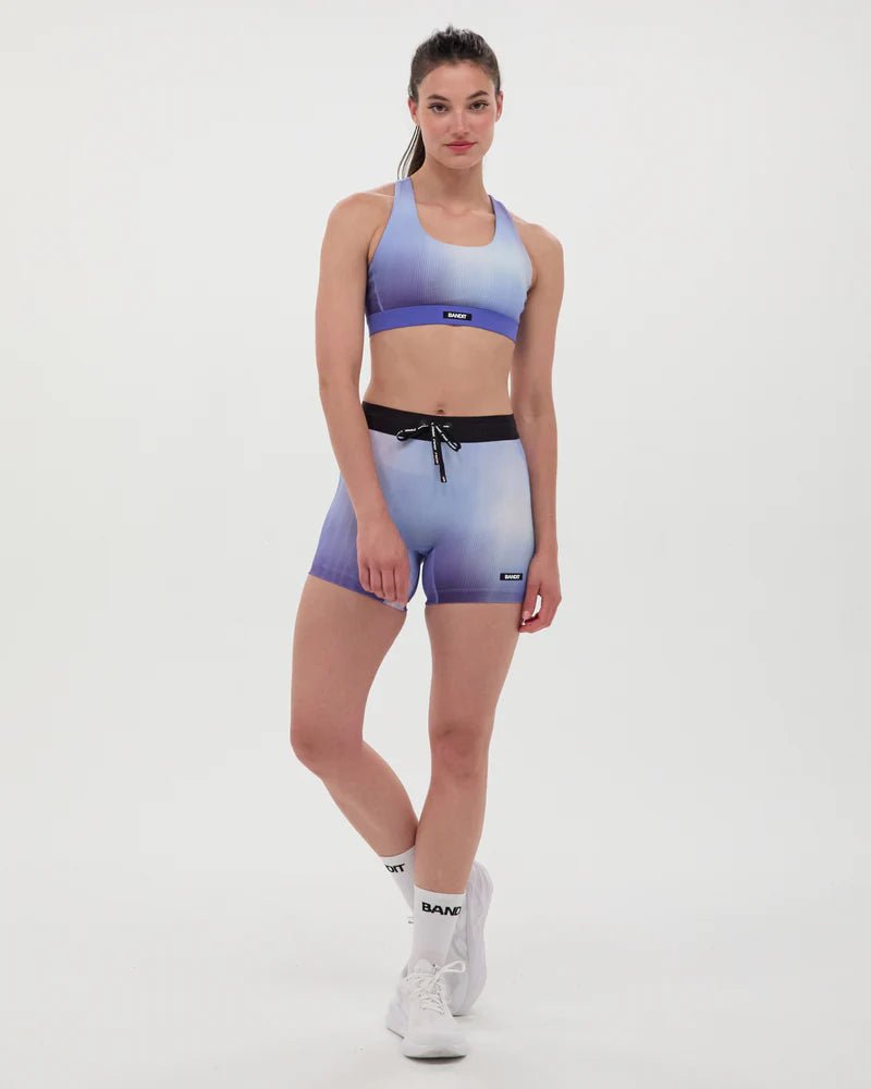 Bandit Cadence™ 5" Women's Compression Shorts - Gradient Deep Peri Blue - Interval Running