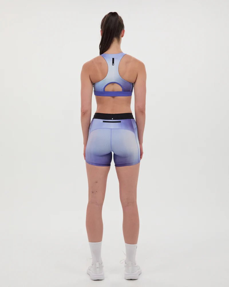 Bandit Cadence™ 5" Women's Compression Shorts - Gradient Deep Peri Blue - Interval Running