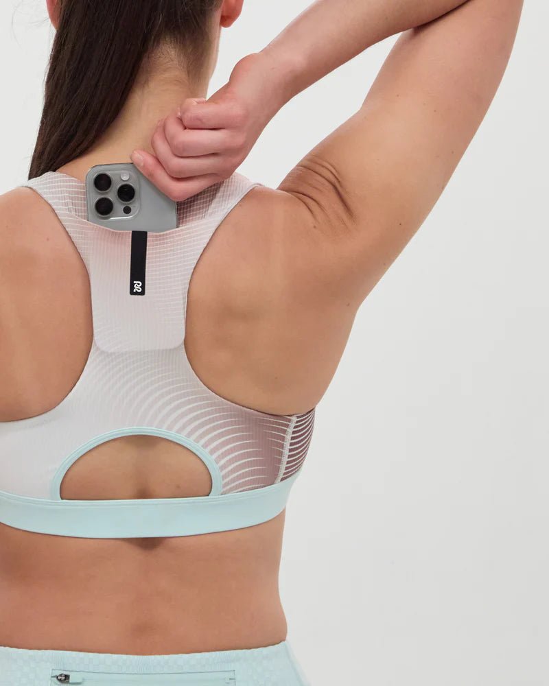 Bandit Cadence™ Scoop Neck Run Bra - Gradient Minty Blue - Interval Running