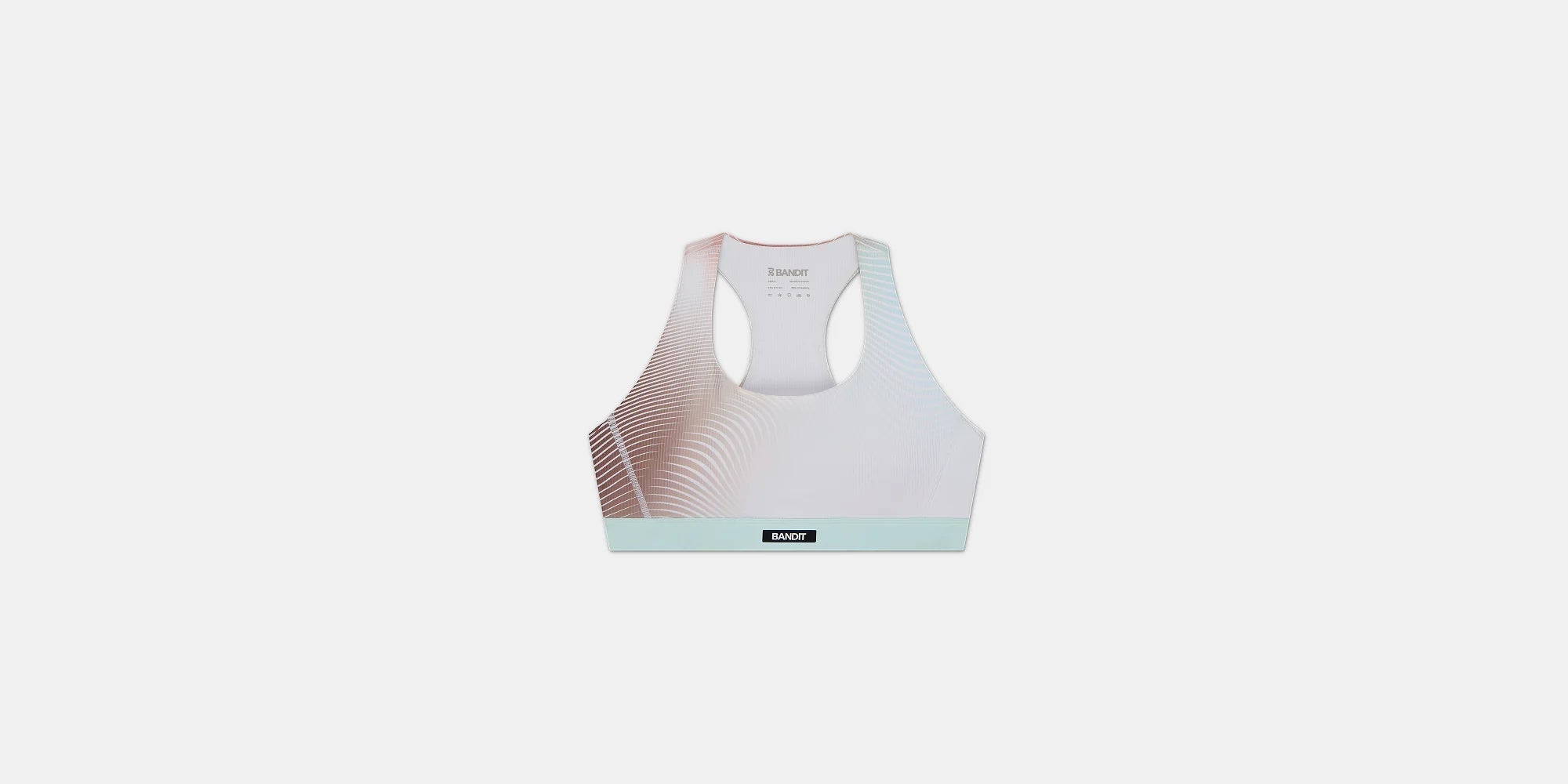 Bandit Cadence™ Scoop Neck Run Bra - Gradient Minty Blue - Interval Running