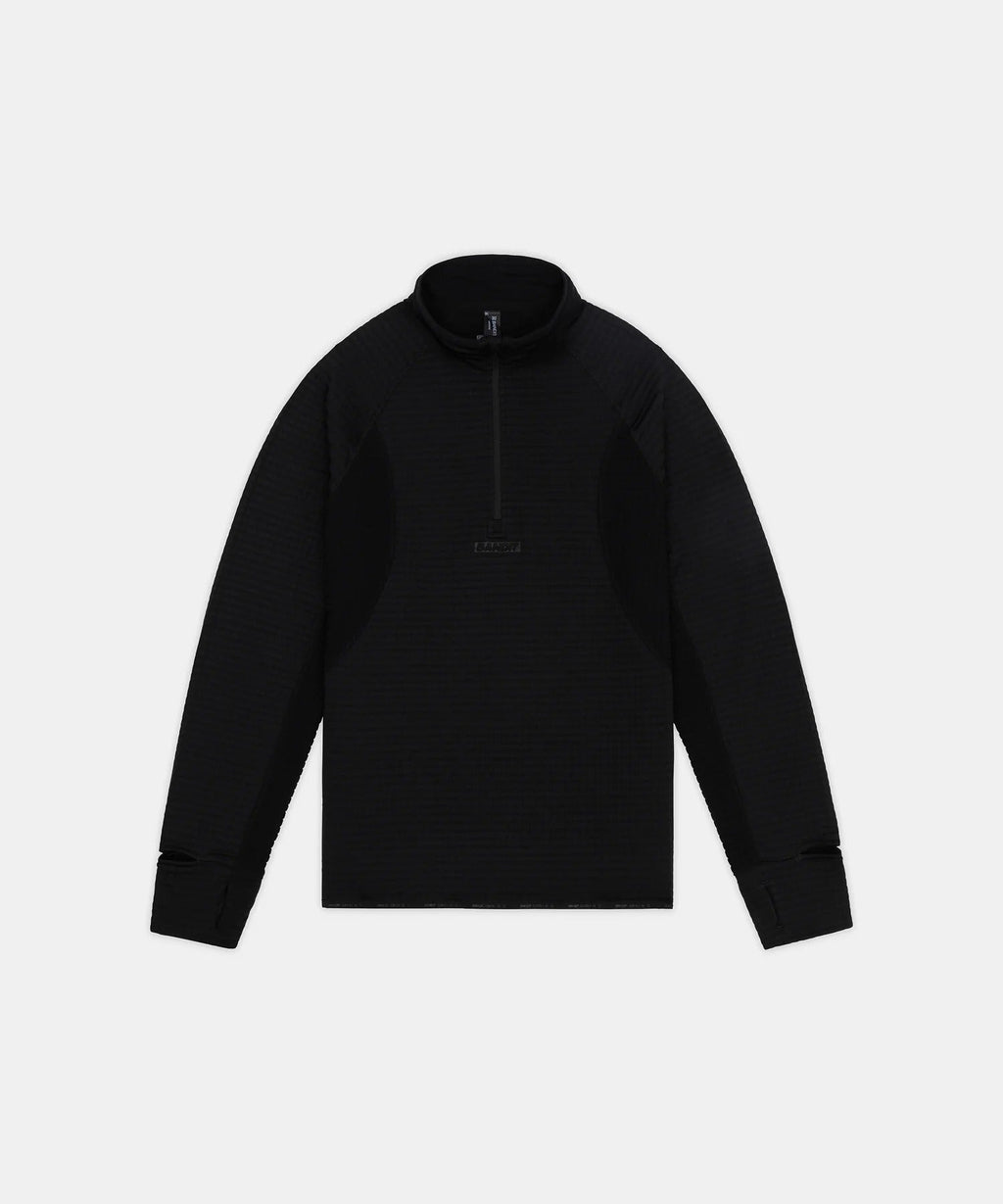 Bandit CaldoGrid™ Men's Cold Weather Quarter Zip - Black - Interval Running