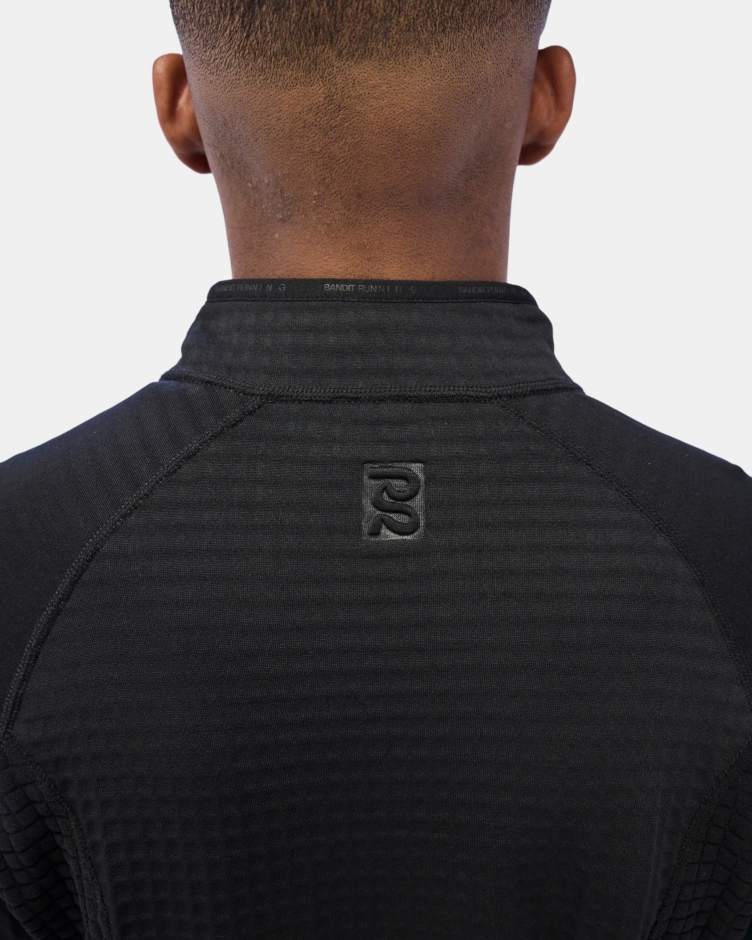 Bandit CaldoGrid™ Men's Cold Weather Quarter Zip - Black - Interval Running