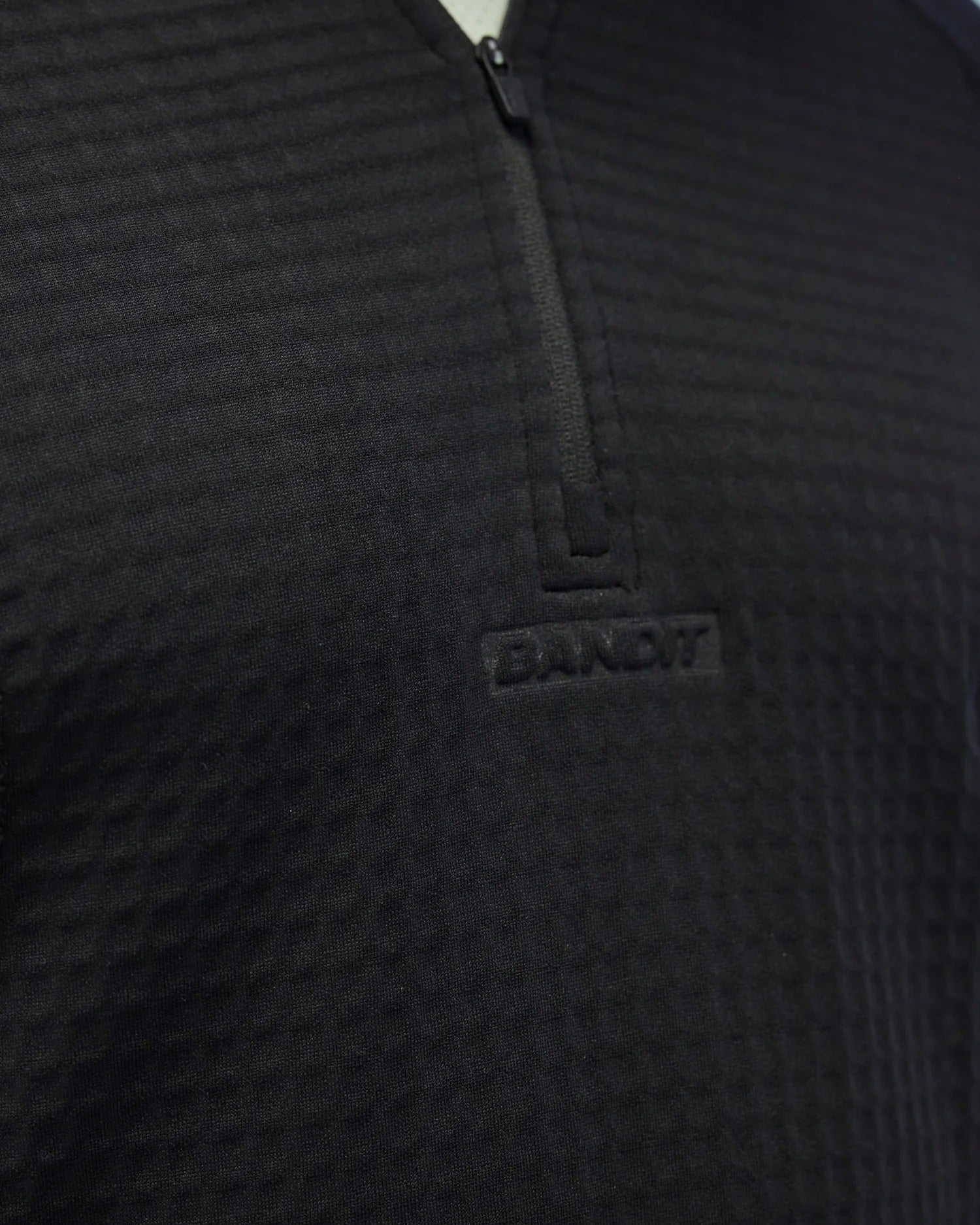 Bandit CaldoGrid™ Men's Cold Weather Quarter Zip - Black - Interval Running