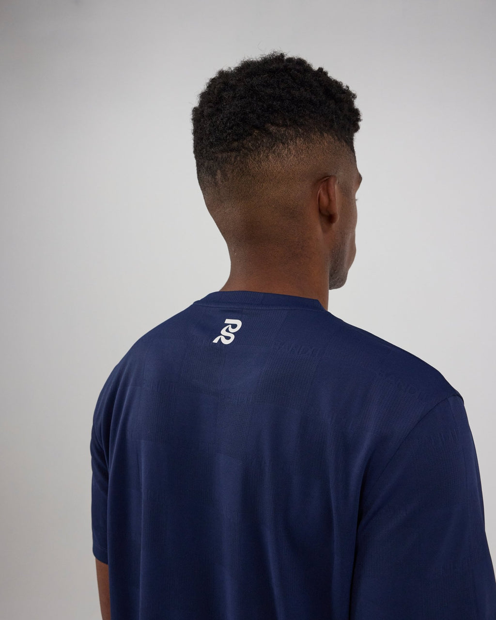 Bandit Cheque Jacquard Short Sleeve Tee - NY Navy - Interval Running