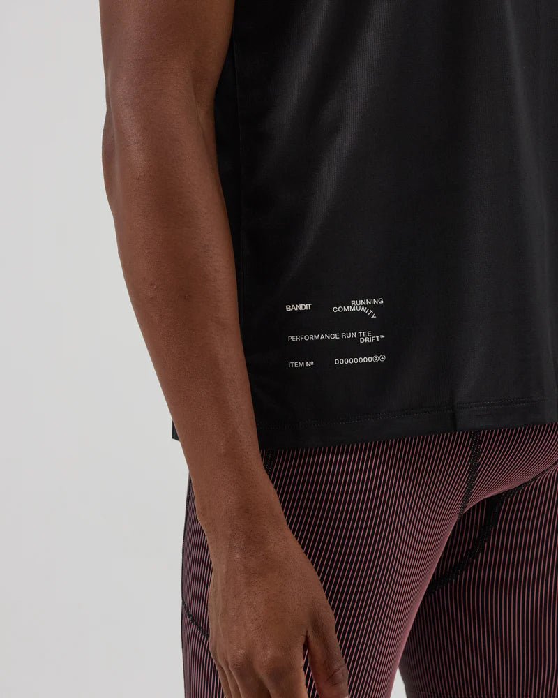 Bandit Drift™ "NY" Performance Tee - Black - Interval Running
