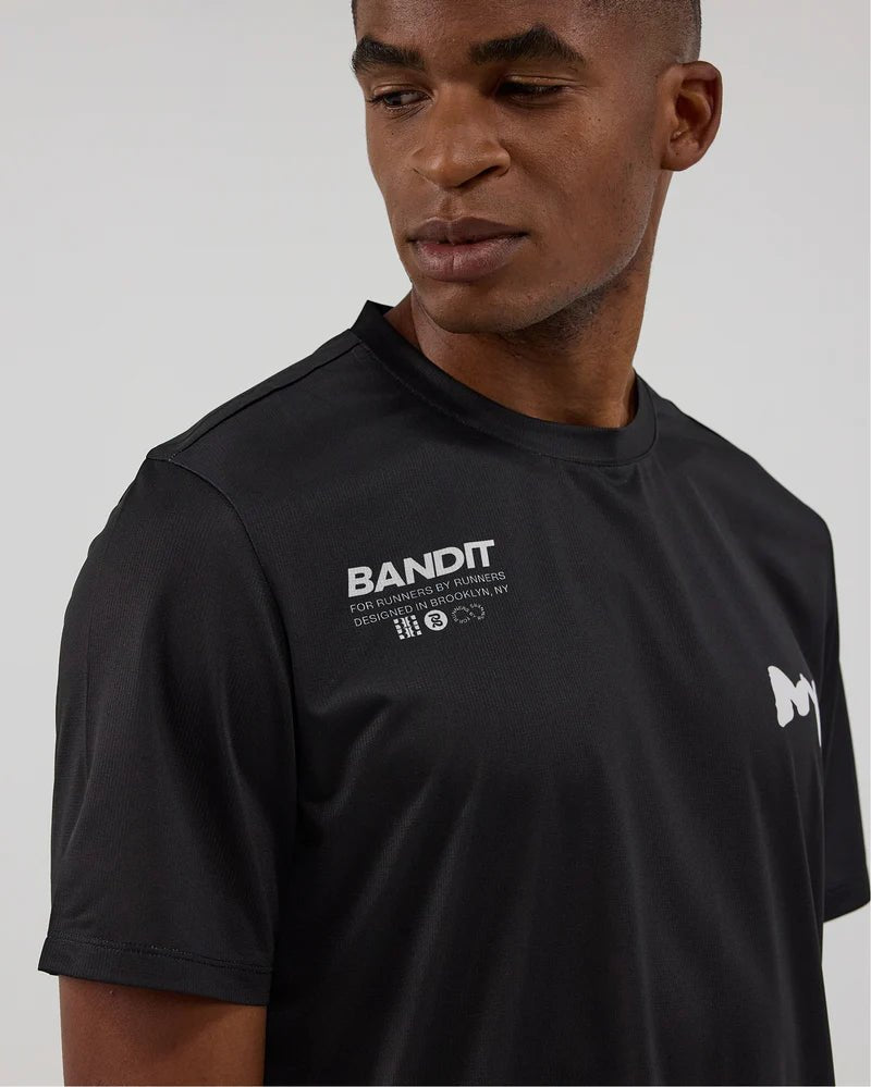 Bandit Drift™ "NY" Performance Tee - Black - Interval Running