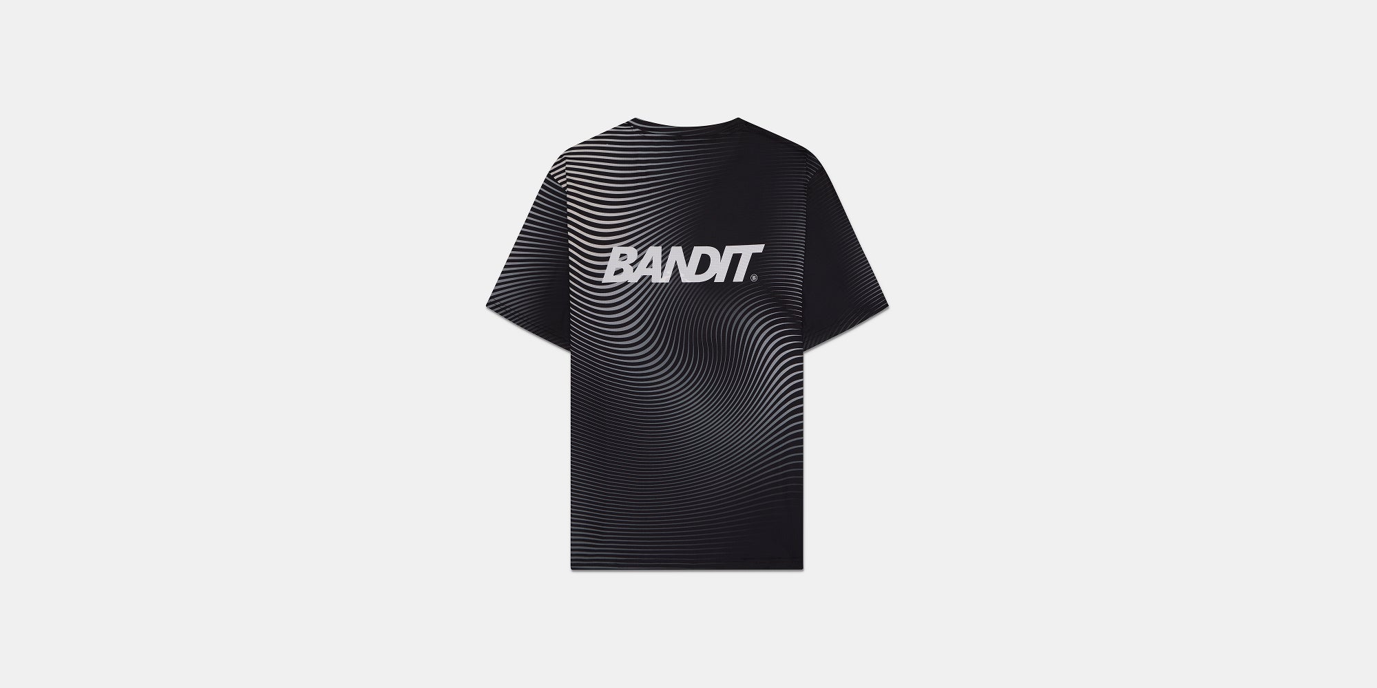Bandit Drift™ Performance Tee - Black with Chalk Print - Interval Running