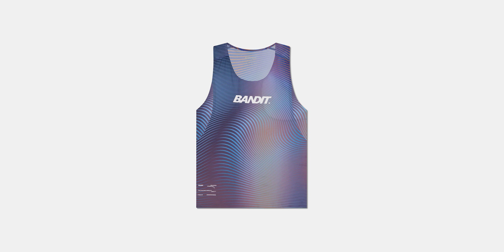 Bandit Drift™ Racing Singlet - Gradient Deep Peri Blue with Rust - Interval Running