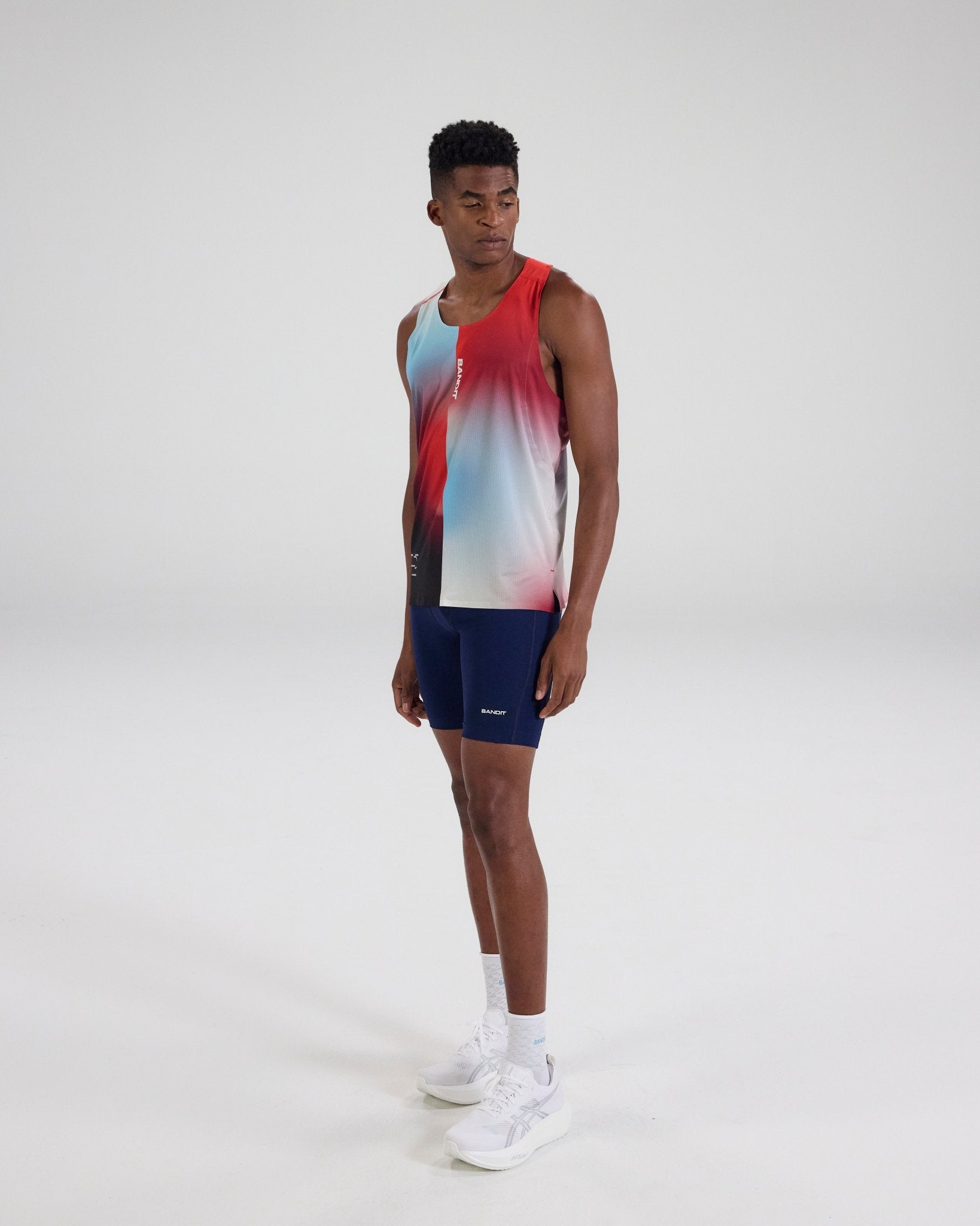 Bandit Drift™ Racing Singlet - Vintage Blue Gradient - Interval Running