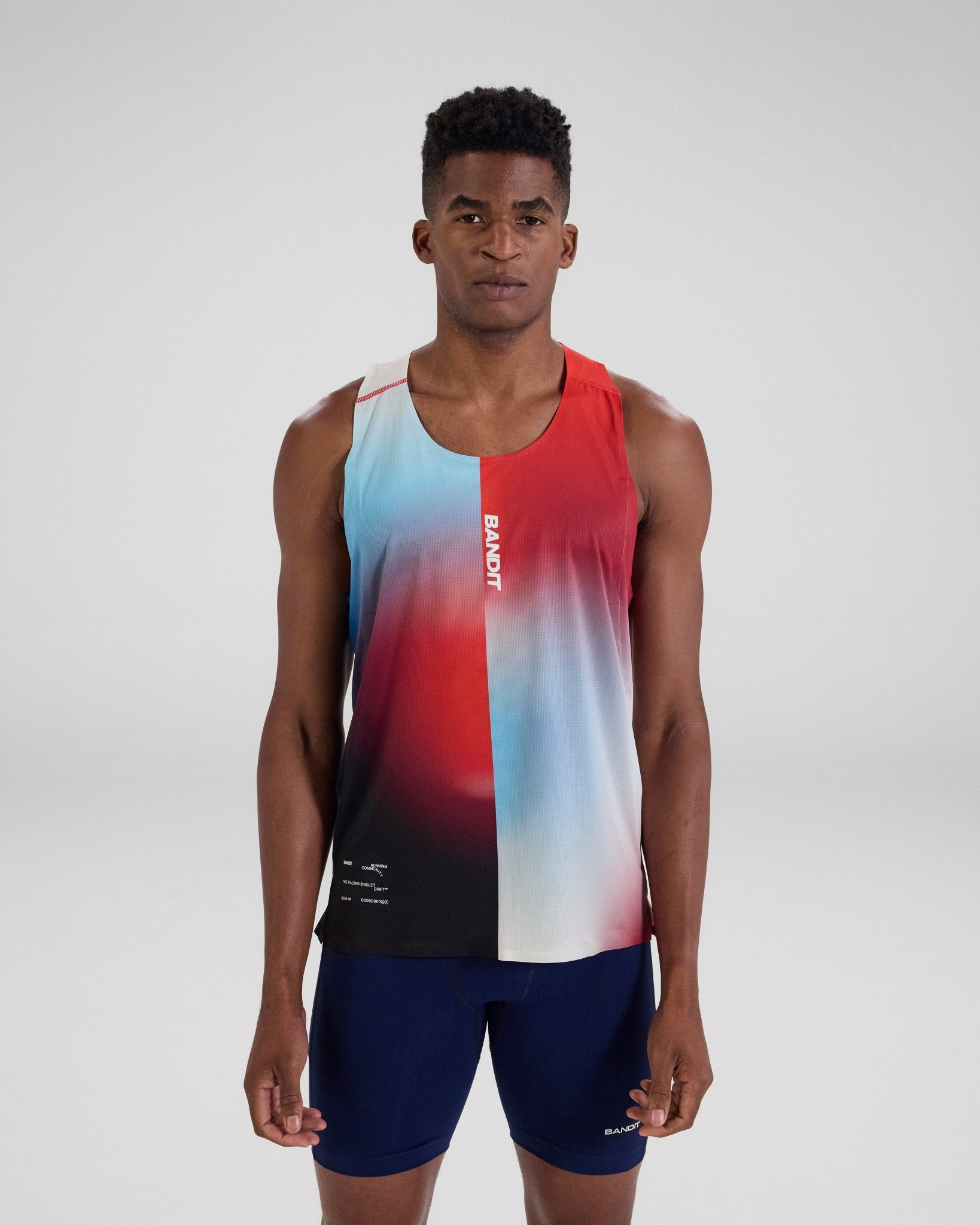 Bandit Drift™ Racing Singlet - Vintage Blue Gradient - Interval Running