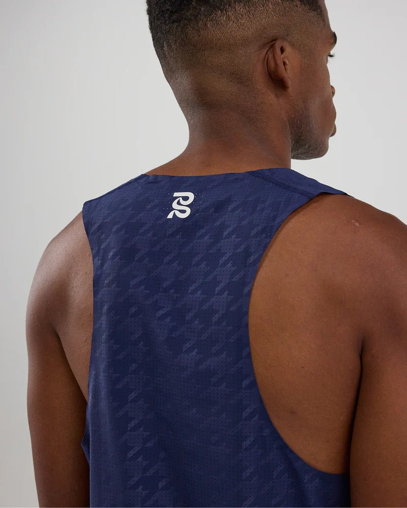 Bandit Embossed Vento™ Performance Singlet - NY Navy - Interval Running