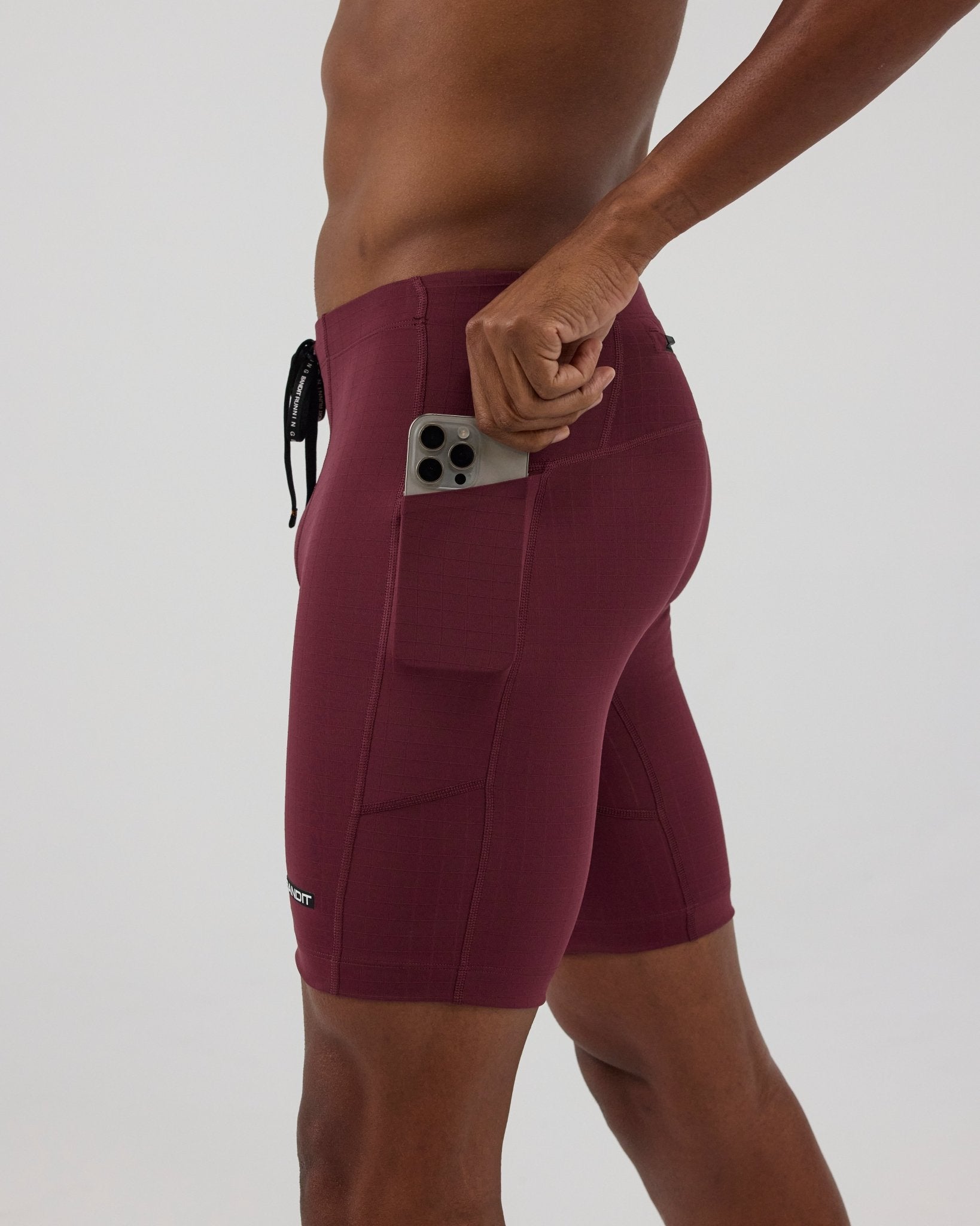 Bandit Gridlock™ 7 Pocket Half Tights - Fig - Interval Running