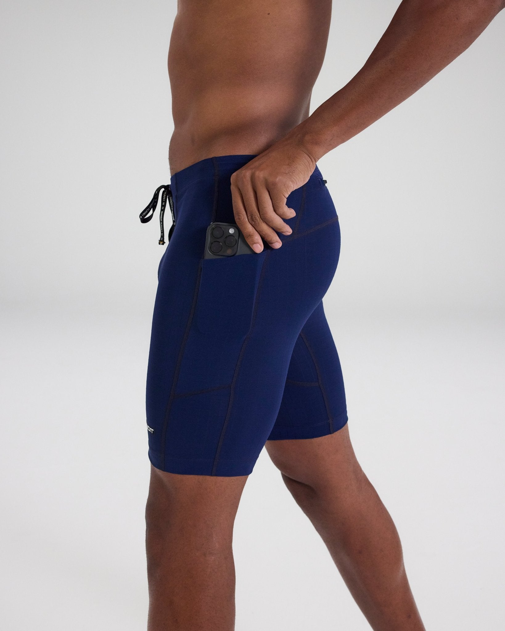 Bandit Gridlock™ 7 Pocket Half Tights - NY Navy - Interval Running