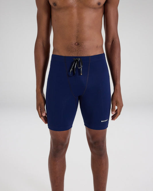 Bandit Gridlock™ 7 Pocket Half Tights - NY Navy - Interval Running