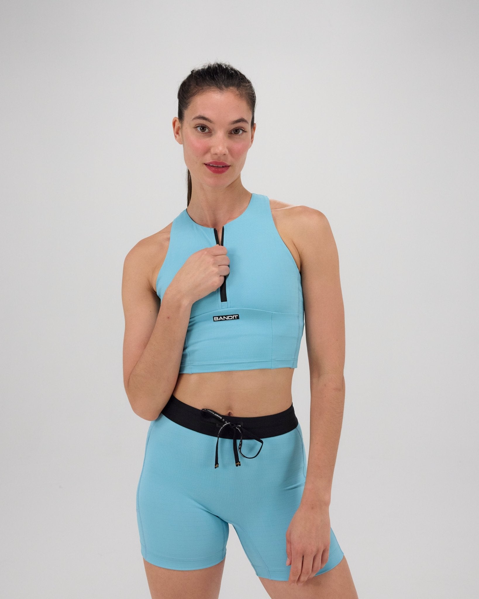 Bandit Gridlock™ Race Crop - Vintage Blue - Interval Running