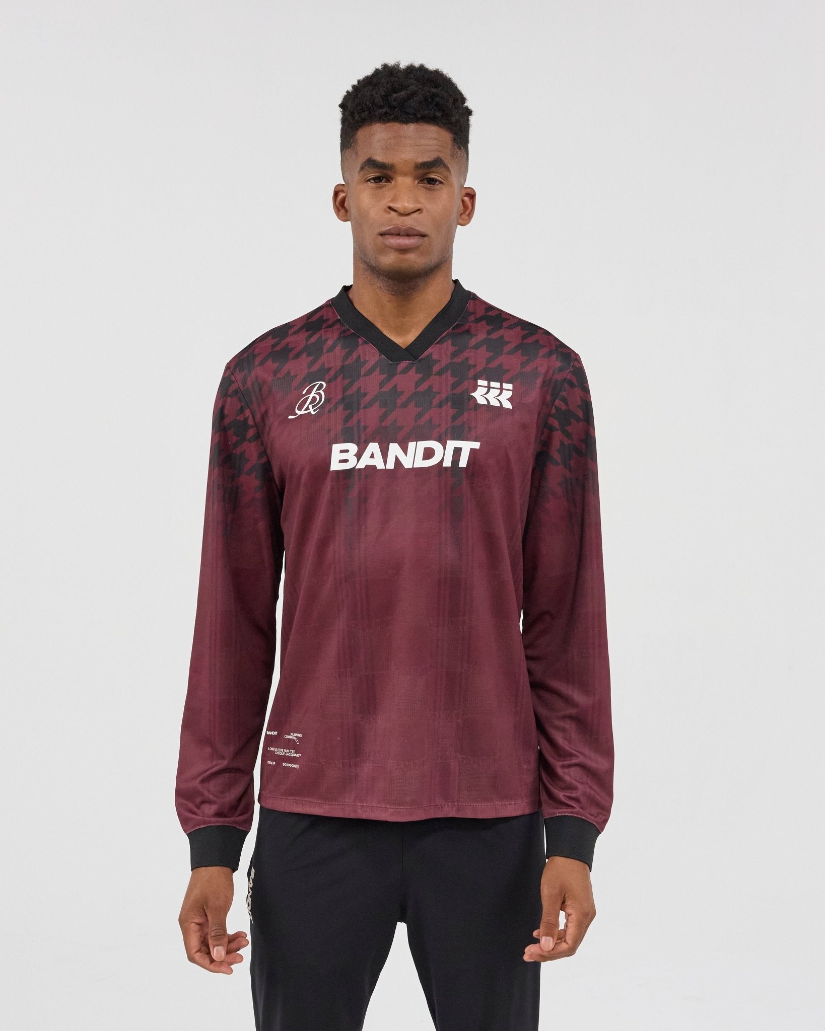 Bandit Jacquard Footy - Run Long Sleeve - Fig Print - Interval Running